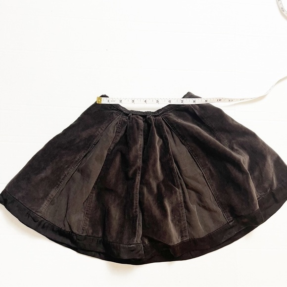 PURPENSEE Girl’s Brown Velvet Skirt - Size 2 - Picture 6 of 8